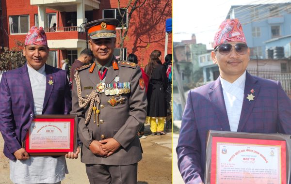 सशस्त्र प्रहरीको रजत महोत्सवमा समाजसेवी विष्णु शाही सम्मानित