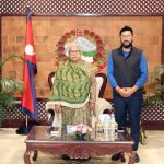 प्रधानमन्त्री कार्की र रास्वपा सभापति लामिछानेबीच शिष्टाचार भेटवार्ता