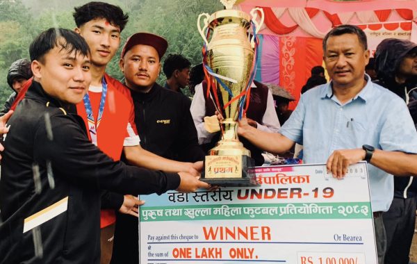 मर्स्याङ्दी अन्डर–१९ फुटबल : पुरुष–महिला दुवैमा वडा नं. ४ ताघ्रिङ विजेता