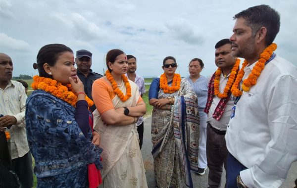 मन्त्री मेहताद्वारा सप्तरीमा स्वास्थ्य प्रतिष्ठानको प्रस्तावित जग्गा अवलोकन, गजेन्द्रनारायण सिंह अस्पताल निरीक्षण
