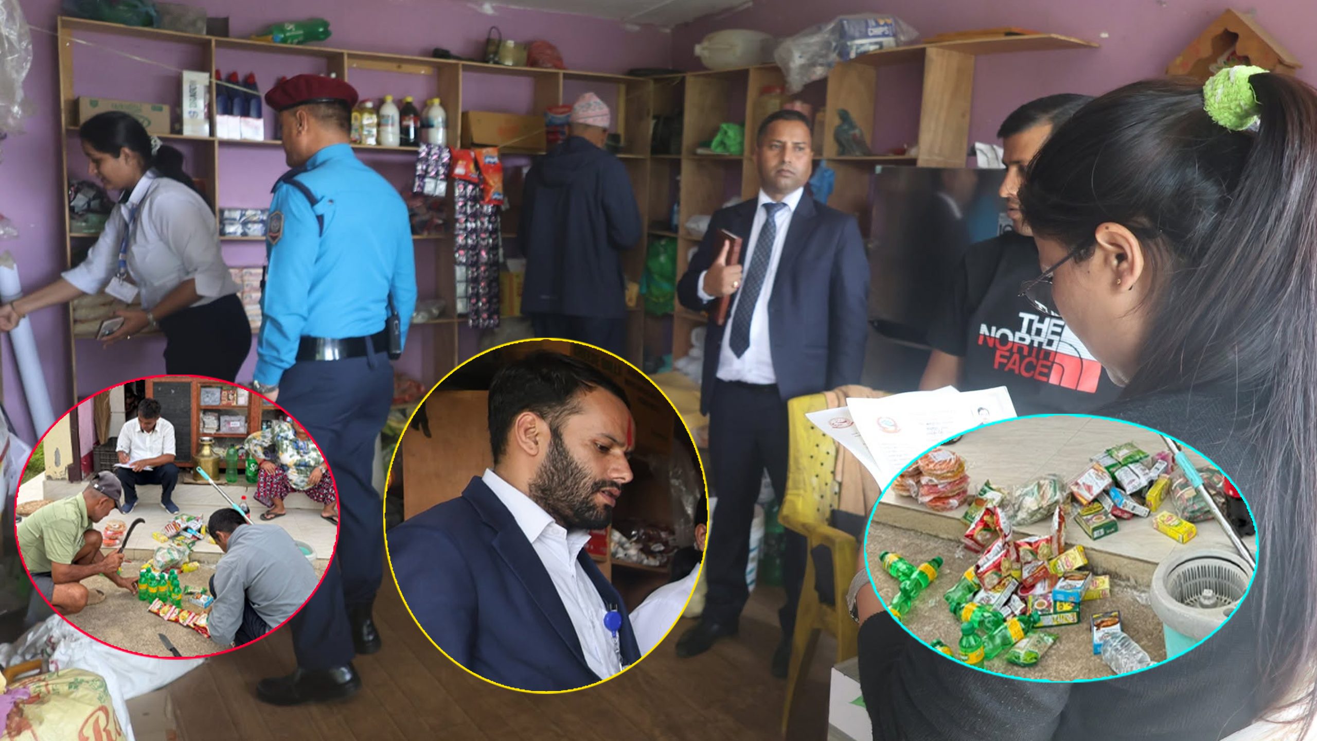 चाडपर्वलाई लक्षित गर्दै ठाँटीपोखरी बजारमा संयुक्त बजार अनुगमन
